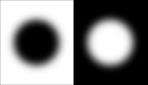 Los círculos difuminados blanco y negro son iguales pero el blanco parece más grande. / SINC